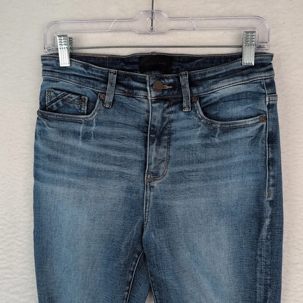 Buckle Black Fit No. 75 Jeans Women's 26x27 Blue Ankle Skinny Distressed Stretch
